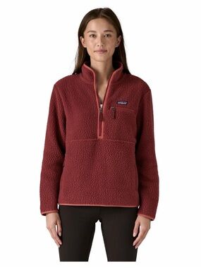 Patagonia Burgundy Sherpa Half-Zip Fleece Pullover